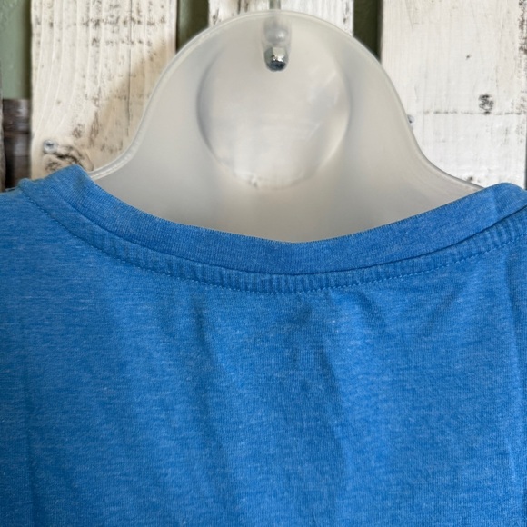 TEXAS Home Free V-neck Sleeveless Light Blue Tank Top Size Large Relaxed‎ Fit - Picture 8 of 10